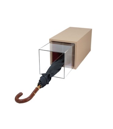 Square umbrella stand with methacrylate