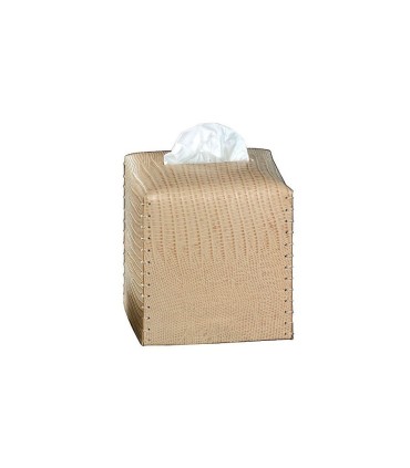 Square tissue box with stitching