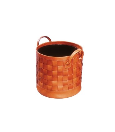 Plaited waste paper basket