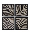Zebra Suede Coaster (4pcs)