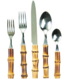 Natural Bamboo 5pc Place Setting