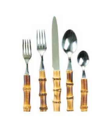 Natural Bamboo 5pc Place Setting