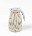 ARLES LEATHER & RATTAN CARAFE