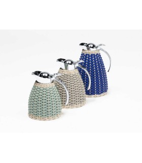 MONCEAU LEATHER & RATTAN CARAFES
