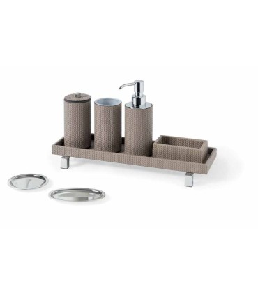 Poseidon leather vanity set