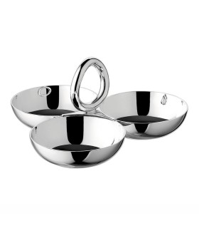 "Vertigo" triple dish, large