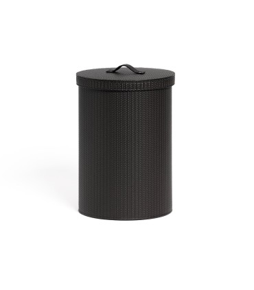 Round paper bin with lid