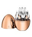 "Mood" copper-coloured egg case by Christofle