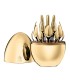 "Mood" 24-piece gilded cutlery set in egg case by Christofle
