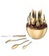"Mood" 24-piece gilded cutlery set in egg case by Christofle