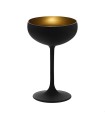 Black & gold Olympic cava glass