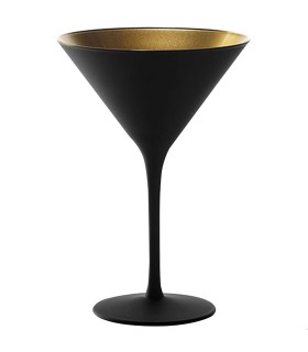 Black & gold martini glass