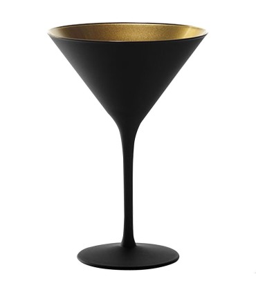 Black & gold martini glass