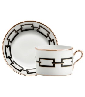 "Catene Nero" tea cup and saucer