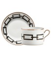 "Catene Nero" tea cup and saucer