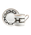 "Catene Nero" coffee cup and saucer