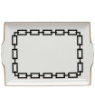 "Catene Nero" tray with handles