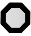 Arris octagonal presentation plate, black 33cm