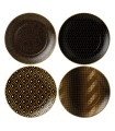 Arris set of 4 cake plates, black