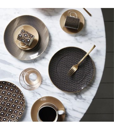 Arris set of 4 cake plates, black