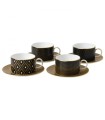 Arris set of 4 tea cups and saucers (4 motifs)