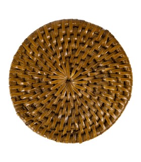 Rattan coaster dark set (6 pcs)