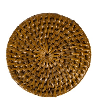 Rattan coaster dark set (6 pcs)