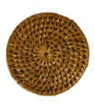 Rattan coaster dark set (6 pcs)