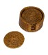 Rattan coaster dark set (6 pcs)