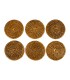 Rattan coaster dark set (6 pcs)