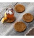 Rattan coaster dark set (6 pcs)