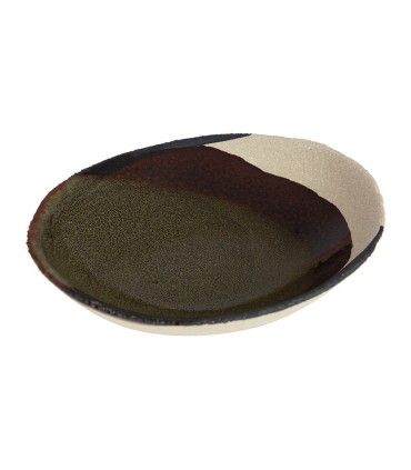 "Wabi" oval bowl Khaki