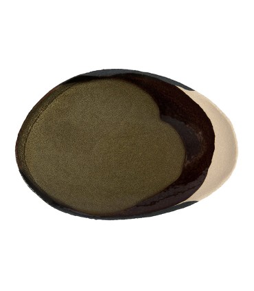 "Wabi" oval dish Khaki
