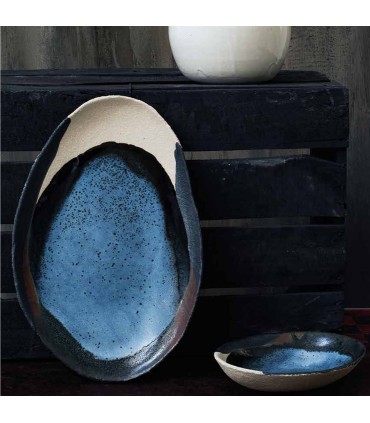 "Wabi" oval bowl - River