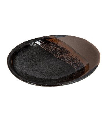 "Wabi" oval dish - Dark Brown