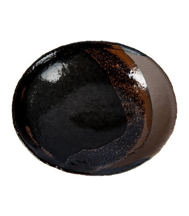 "Wabi" oval dish - Dark Brown