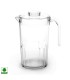 Transparent pitcher with lid