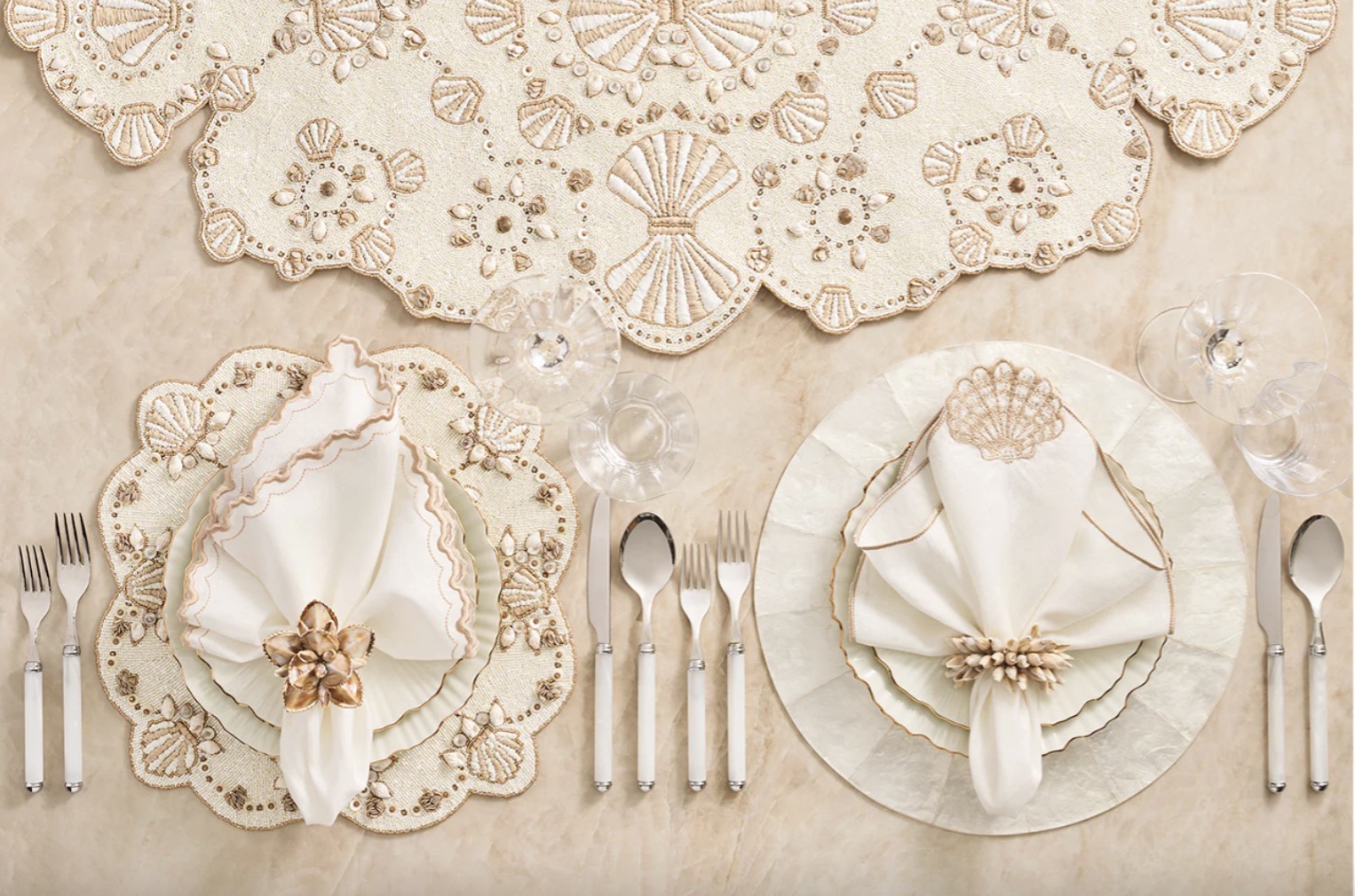 Exclusive tableware for luxury yacht outfitting and villa dining